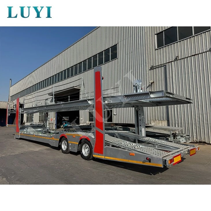 2 Axle Galvanizing Process Carrying 8 Car Transport Semi Trailers factory 2 Axle Galvanizing Process Carrying 8 Car Transport Semi Trailers factory