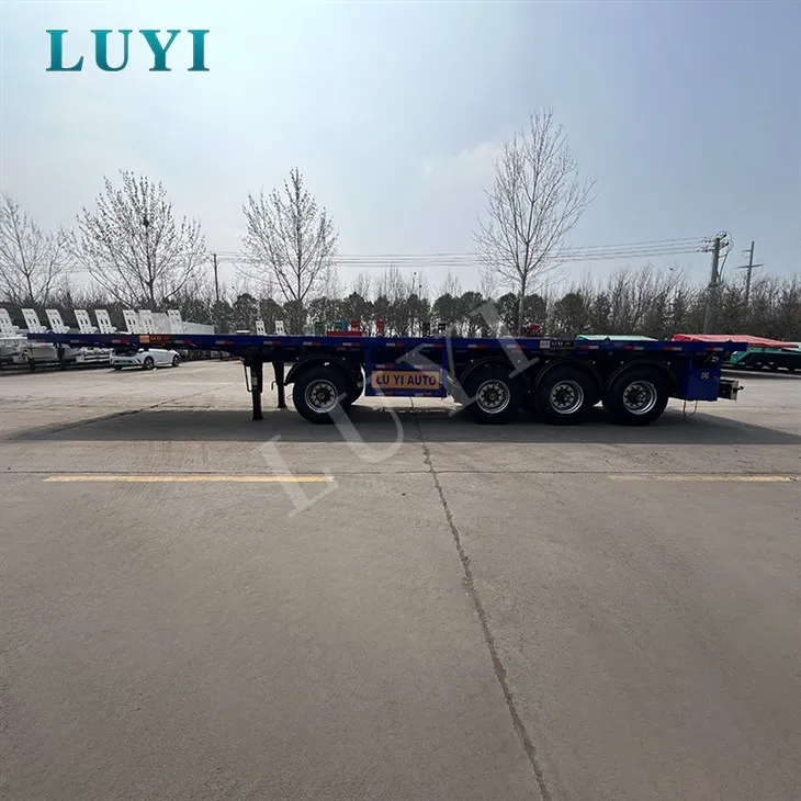 Four Axle Flatbed For Cargo Haulage factory