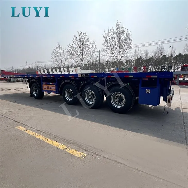 Four Axle Flatbed For Cargo Haulage factory
