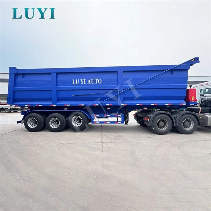 Heavy Duty 3 Axle Rear Tipping Dump Semi Trailer factory
