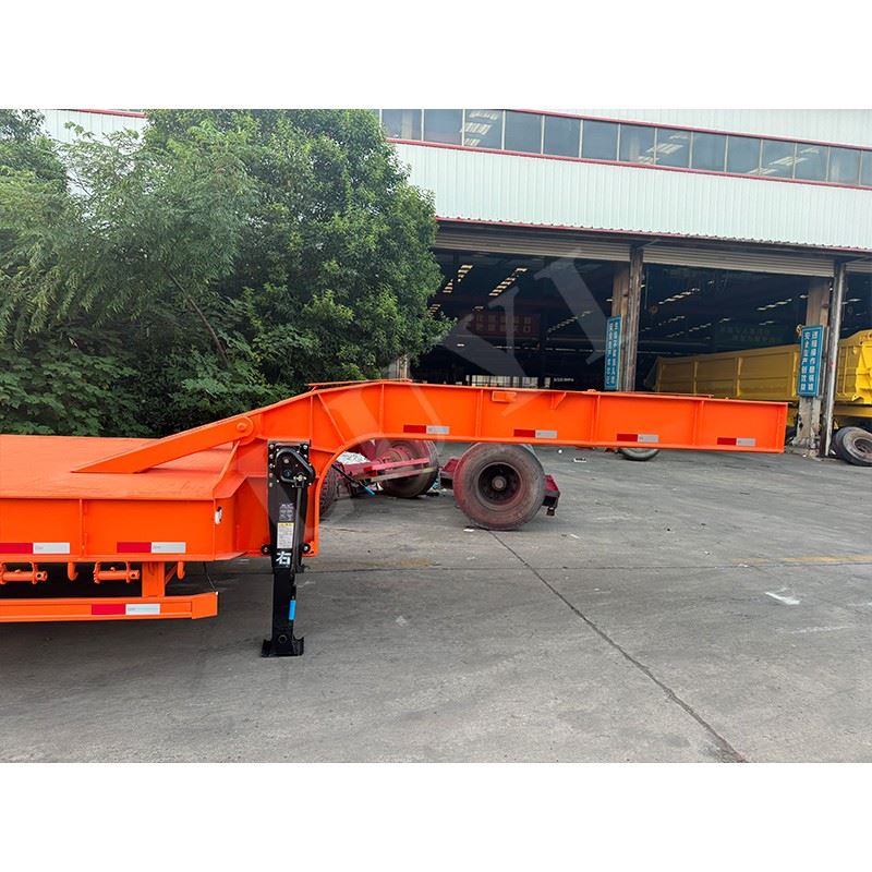 High Quality Three-axle 60-ton Detachable Gooseneck Low-bed Semi-trailer best High Quality Three-axle 60-ton Detachable Gooseneck Low-bed Semi-trailer best