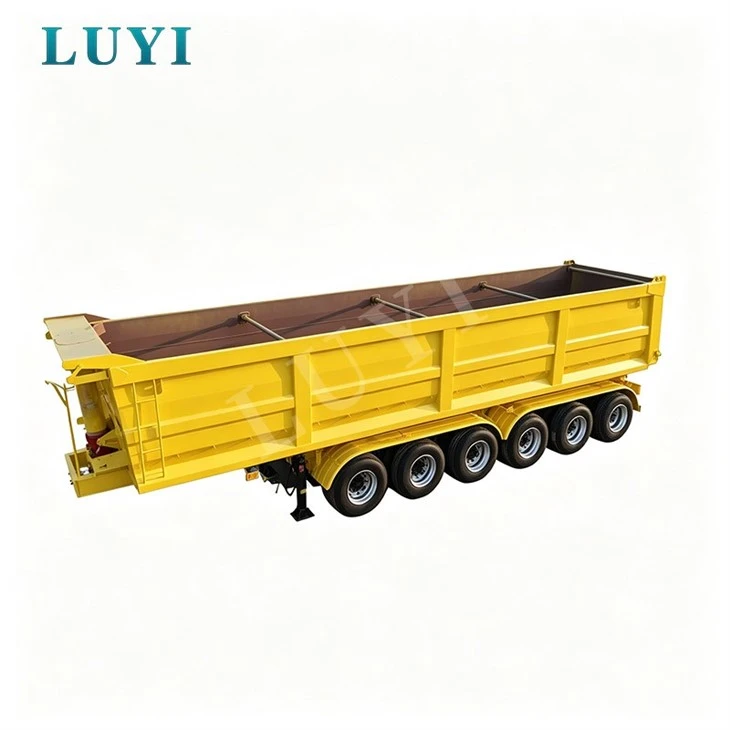 Reliable 6 Axle Rear Tipping Semi Trailer For Quarry Material Transport price