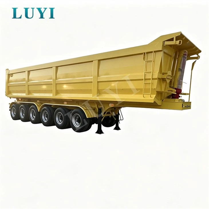 Reliable 6 Axle Rear Tipping Semi Trailer For Quarry Material Transport suppliers