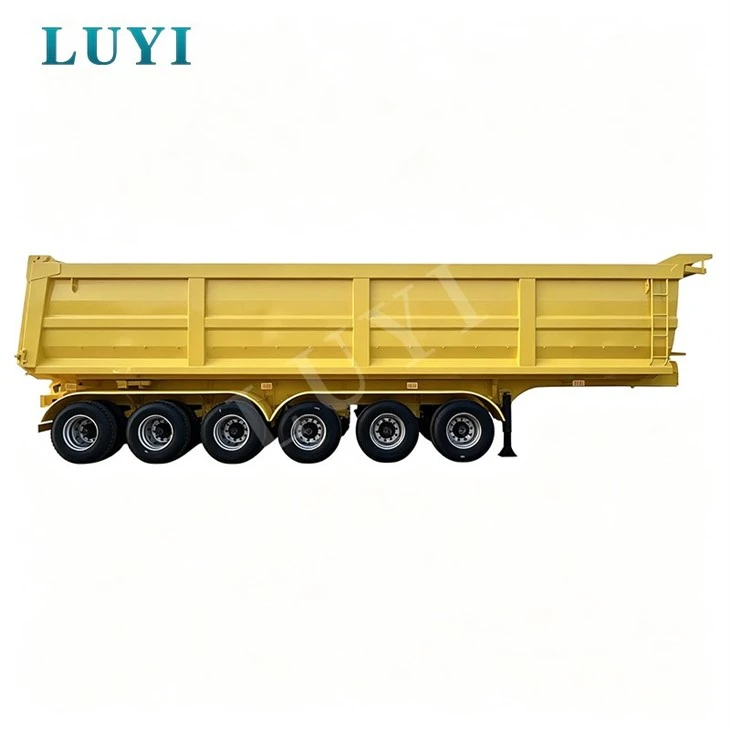 Reliable 6 Axle Rear Tipping Semi Trailer For Quarry Material Transport best